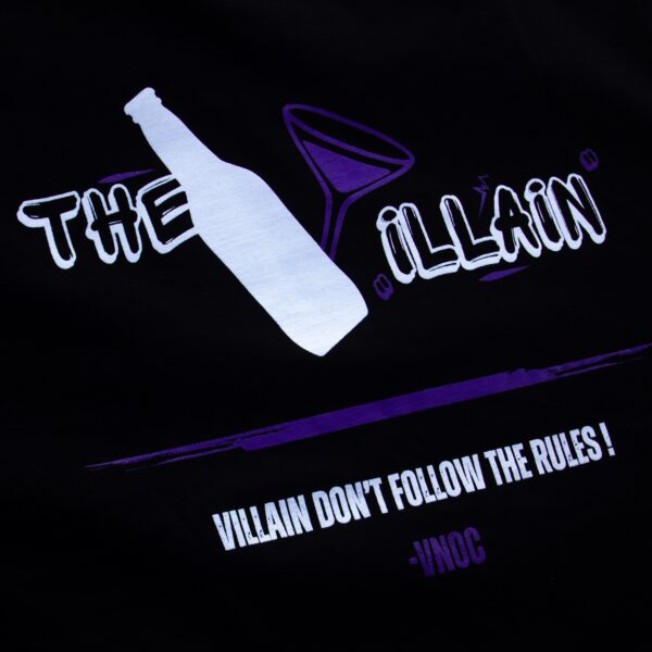 VNOC Boxy fit Oversize T-Shirt The Villain Hitam - Gambar 3